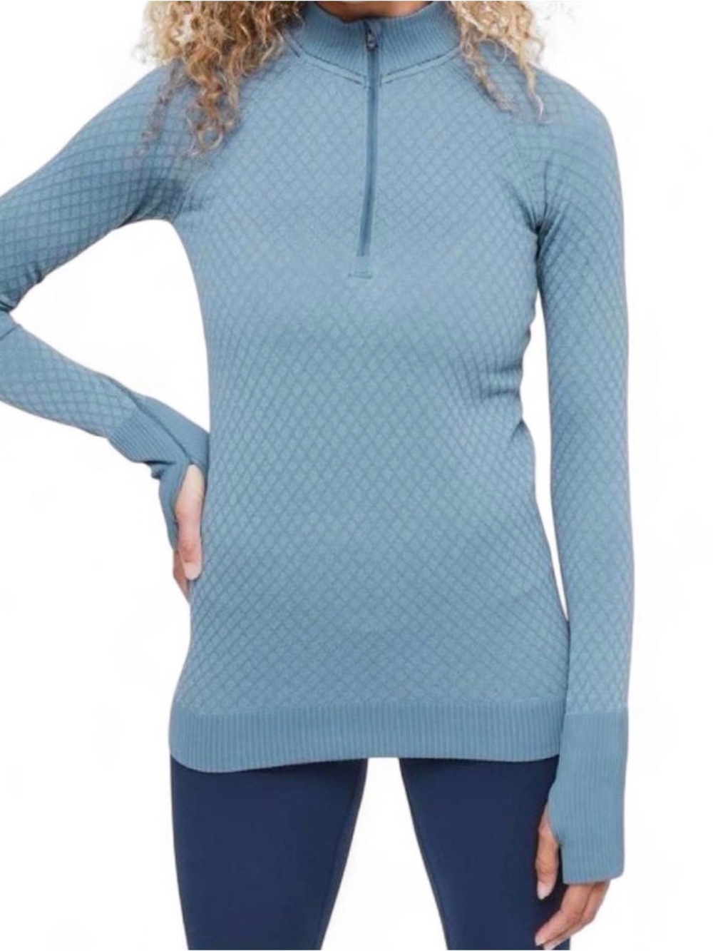 Lululemon Rest Less 1/2 Zip
Slate Blue / White